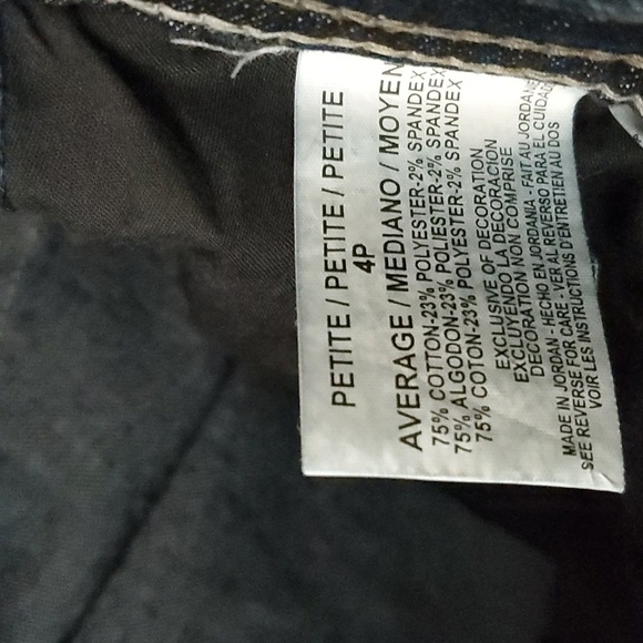 Gloria Vanderbilt jeans women's size 4p 4 petite blue dark demin jeans - Picture 11 of 14